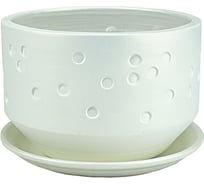 Горшок Сады Аурики 36 132 МАРГО плошка белый, 17 см 061150