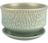 Горшок Сады Аурики 38 133 ПАВЛИН плошка светлый, 16 см 061154