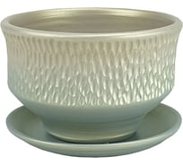 Горшок Сады Аурики 38 233 ПАВЛИН плошка светлый, 18 см 061155