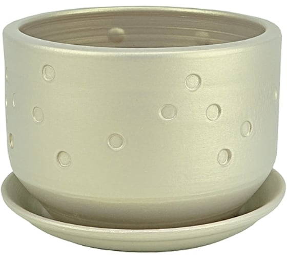 Горшок Сады Аурики 36 131 МАРГО плошка бежевый, 17 см 061149 1
