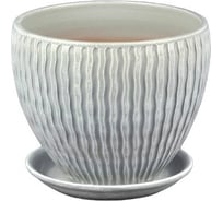 Горшок Сады Аурики 45 118 МАНЕ классик 1 17 см, 3.5 л, белый/серый 057958