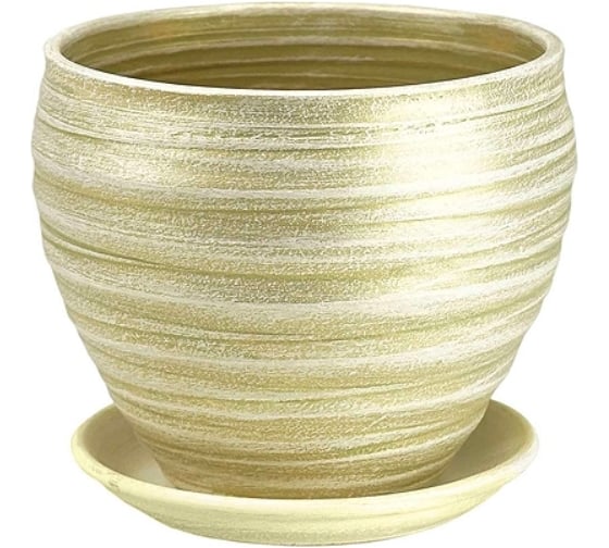 Горшок Сады Аурики 33 224 МОДЕРН классика оливка, 24 см, 6.5 л 063759 1
