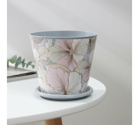 Горшок для цветов Доляна Жарден 0.8 л, серый 7306174