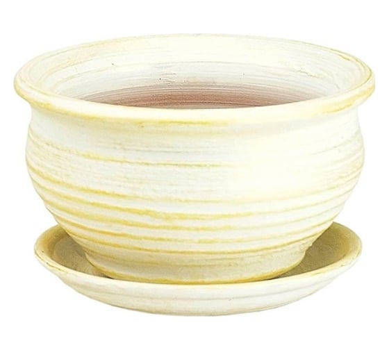 Горшок Сады Аурики 32 006 КАНТРИ фиалочница белый/золотой, 0.5 л, 16 см, 8 см 063751 1