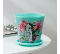 Горшок для цветов Доляна Арама 0.8 л, зелёный 7306162