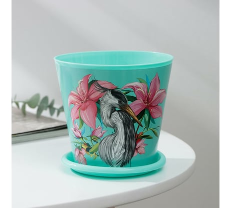 Горшок для цветов Доляна Арама 0.8 л, зелёный 7306162