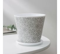 Горшок для цветов Доляна Кракле 0.8 л, серый 7306167