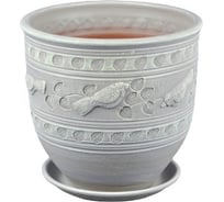 Горшок Сады Аурики птицы 20х22 см, 4.5 л, белый 057960