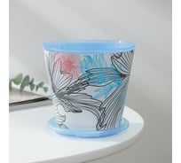 Горшок для цветов Доляна Жарден 0.8 л, голубой 7306173