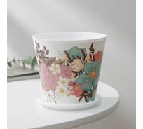 Горшок для цветов Доляна Фрезия 0.8 л, белый 7306177