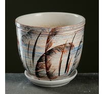 Цветочный горшок с поддоном Сималенд Камыш 5 л 6912619