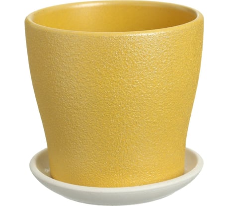 Цветочный горшок Сималенд Шелк 2 желтый тополь, 1.1 л 7074570