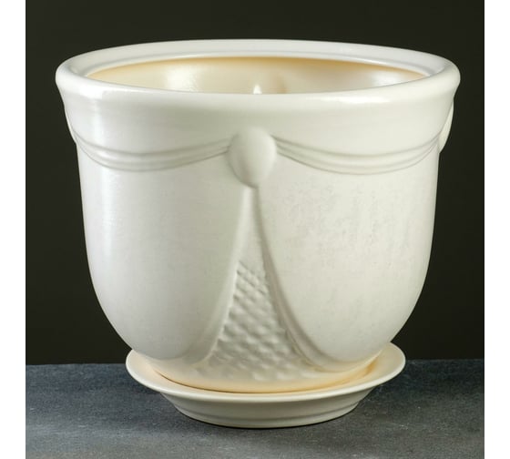 Цветочный горшок Сималенд Аква 2.4 л, 18x23 см, белый 840162 1