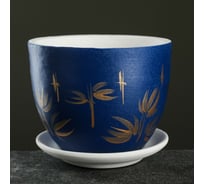 Цветочный горшок Сималенд Бамбук сини,й 0.65 л 7522664