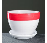 Цветочный горшок Сималенд Акварель красный, 1.65 л 7454697