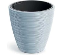 Кашпо пластик Scheurich с вкладышем Vena Round d30см h30см 10/15л св. серый 073533