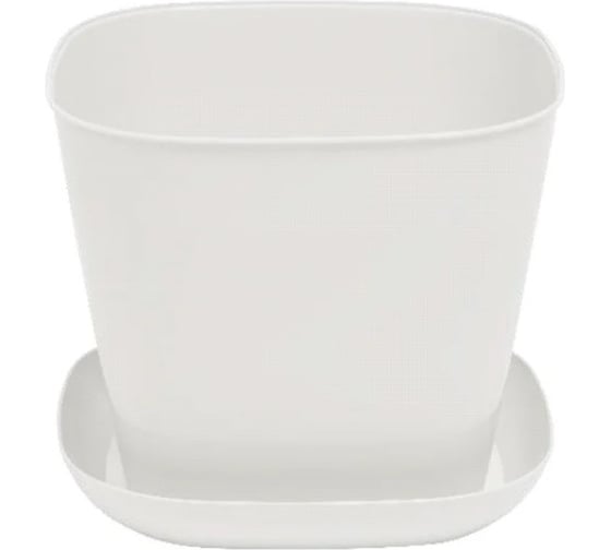 Кашпо квадратное Violet 5,0л с поддоном набор 2 шт белый N-3850/2-06 1