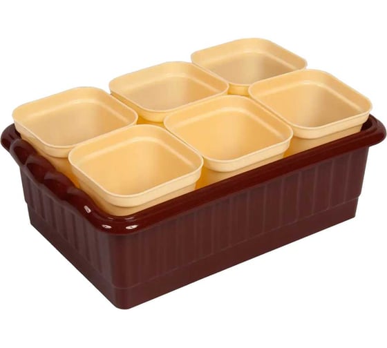 Рассадник на 6 стаканчиков ООО КЗНМ 250 мл, 247x166x90, 2 шт 532727 1