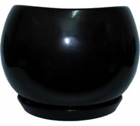 Горшок для цветов Котовская керамика Адель 15 л, черный 81932593
