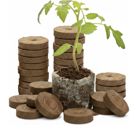Таблетки для рассады кокосовые ГеоПластБорд 42х10 мм, 50 штук 94.10050.42