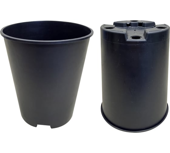 Круглый горшок для роз ГазонCity 11.7x13.5 см, 1 л, черный 0704008