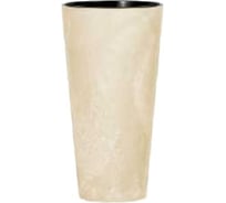 Кашпо с вкладышем Prosperplast DTUS300ECY700 Tubus Slim Effect кремовое 064690