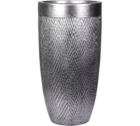 Напольное кашпо для цветов IDEALIST Lite Лотус высокое, круглое, 30х58 см, 40 л MESHV30-SLV