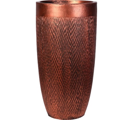 Напольное кашпо для цветов IDEALIST Lite Лотус высокое, круглое, 30х58 см, 40 л MESHV30-BNZ