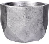 Настольное кашпо для цветов IDEALIST Lite Геометри Круглое, 30х22 см, 15 л DROUND30-SLV