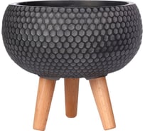 Напольное кашпо на ножках IDEALIST Lite Ханни Чаша, 36.5х29 см, 15.9 л HON-BLK-36