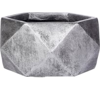 Настольное кашпо для цветов IDEALIST Lite Геометри Чаша, 30х30х15 см, 10 л DBOWL30-SLV