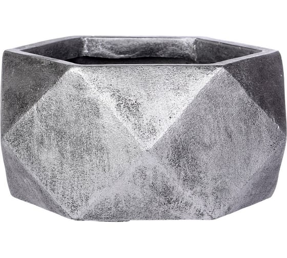 Настольное кашпо для цветов IDEALIST Lite Геометри Чаша, 30х30х15 см, 10 л DBOWL30-SLV