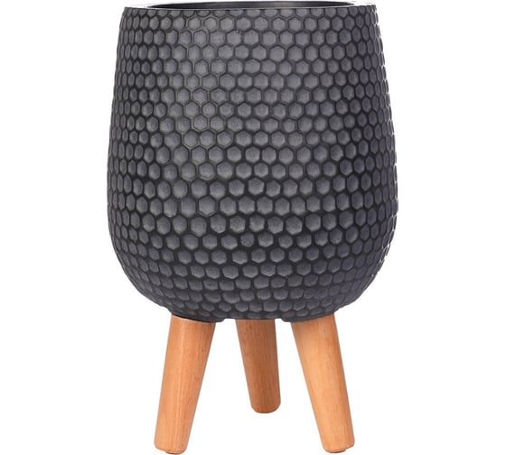 Напольное кашпо на ножках IDEALIST Lite Ханни Ваза, 22х34 см, 6.9 л HON-VASE-BLK-22 1