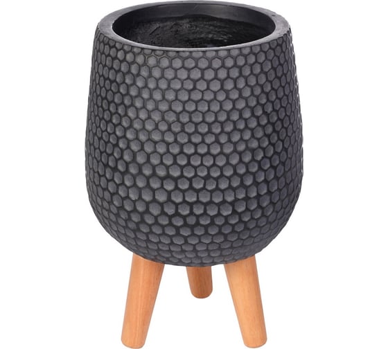 Напольное кашпо на ножках IDEALIST Lite Ханни Ваза, 22х34 см, 6.9 л HON-VASE-BLK-22