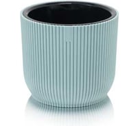 Кашпо Эльфпласт Linea, 8.5 л, серо-голубой, d 260x260 мм, h 230 мм 073365