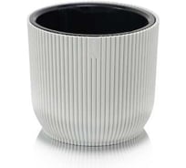 Кашпо Эльфпласт Linea, 4.6 л, светло-серый, d 213x213 мм, h 186 мм 073289