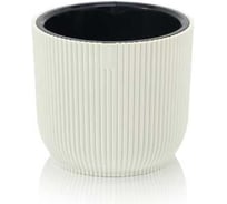 Кашпо Эльфпласт Linea, 4.6 л, слоновая кость, d 213x213 мм, h 186 мм 073290