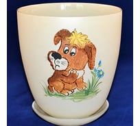 Горшок с поддоном ЭЛЕТЕХ  _93-027 №4 крш.Щенок/С _es_ 4840155245_