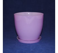 Горшок с поддоном ЭЛЕТЕХ  _93-122 Джина 3 прозрачный, крашенный, сир._es_ 4840157220_