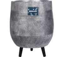 Напольное кашпо на ножках IDEALIST Lite Страйп 44х56 см, 61 л WSTRIPR-44-SLV