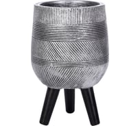 Напольное кашпо на ножках IDEALIST Lite Страйп 31.5х43 см, 21.2 л WSTRIPR-31-SLV