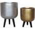 Настольное кашпо на ножках IDEALIST Lite Конкрит 25х34 см, 9.1 л SMT-RND-25-SLV 5