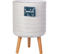 Напольное кашпо на ножках IDEALIST Lite Плейт круглое, 30х46 см BMB-HCLNDR-AW-30