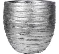 Настольное кашпо для цветов IDEALIST Lite Роу Круглое, 27х25.5 см, 14 л ROWR27-SLV