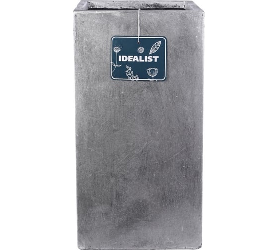 Напольное кашпо IDEALIST Lite Крисмас, квадратное, 29х29х55 см, 46.3 л TSXMAS-SLV-29 1