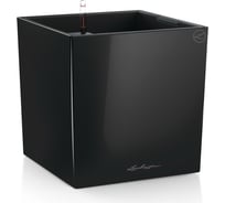 Напольное кашпо с системой полива Lechuza Cube 40 черное блестящее 16369