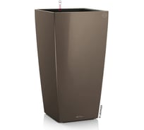 Настольное кашпо с системой полива Lechuza Cubico 22 серо-коричневое 18464