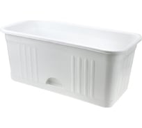 Балконный цветочный горшок ПАО Завод Буревестник 400 мм, белый мрамор 70950