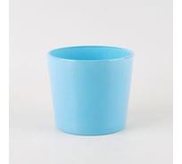 Кашпо ЭЛЕТЕХ прозрачное, круглое, голубое, матовое, Ø 170×h 160 мм 4840162468