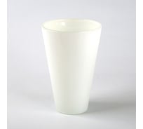 Кашпо ЭЛЕТЕХ прозрачное, круглое, белое, Ø 140×h 210 мм 4840156419